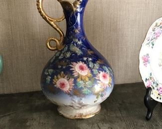Look at this gorgeous painted pitcher