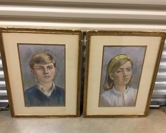 19.  Pair of gold frames to re-use for framing or photos  19.5"w x 26"h