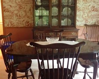 DINING TABLE AND HUTCH