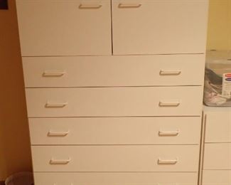 WHITE WALL SECTION DRESSER STORAGE
