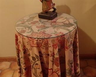 JOSEF GLUCK CARVED COUPLE DANCINGSIDE TABLE