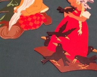 GERMAN PAINTED WOOD CUT OUTS