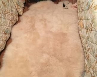 Large sheepskin rug. Available.