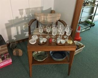 Brand new lenox stemware (8), paperweights, artisan pottery. Available.