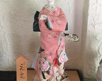 VINTAGE HAKATA MIMASU DOLLS 13" GEISHA GIRL STATUE JAPAN