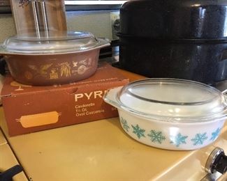 More vintage Pyrex - with original box.  Early American  and Snowflake pattern (SOLD)