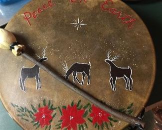 COW HiDE HAND MADE NATIVE STYLE Drum & mallet