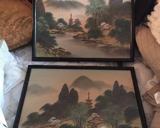 paintings on silk from mid 50's