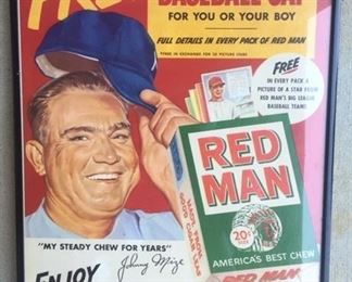 1950's Enos Slaughter Red Man Poster