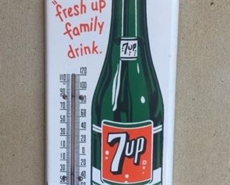 Seven Up Porcelain Thermometer(15" x 6")