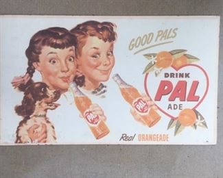 1949 Cardboard Pal Ade Sign(22" x 13")