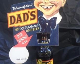 1950's Dad's Root Beer Bottle Topper with Bottle("Boy")