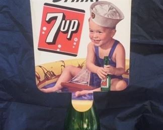 1953 Seven Up Bottle Topper with Bottle(Sailor Boy)