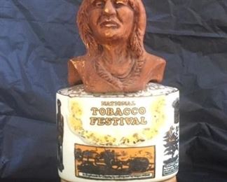 1973 National Tobacco Festival Indian Decanter
