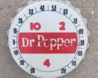 Dr. Pepper Bottle Cap Thermometer(11" Diameter)