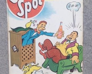 1950's Sun Spot Cardboard Counter Sign