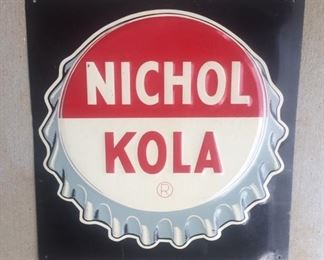 Nichol Kola Embossed Tin Sign(14"x13")