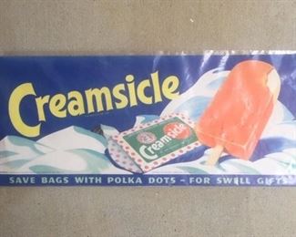 1951 Creamsicle Paper Ad Sign(20"x8")