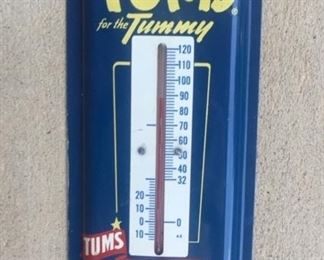 1950's Tums Tin Thermometer