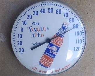 1950's Sun Crest "Get Tingleated" Thermometer(12" Diameter)