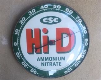 1950's Hi-D Ammonium Nitrate Pam Thermometer(12" Diameter)