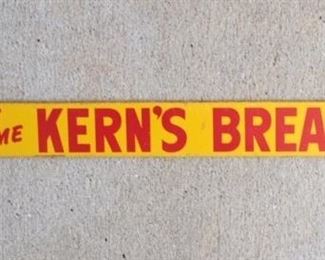 Vintage Kern's Bread Metal Rack Sign(10"x1")