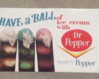 1965 Dr, Pepper "Have a Ball" Heavy Stock Paper Sign(25"x15")