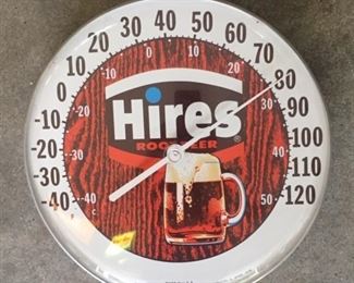 1970's Hires Root Beer Thermometer(16" Diameter)