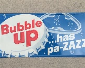 1950's Bubble Up Embossed Tin Sign(28"x12") 