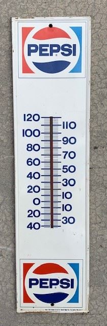 1973 Pepsi Thermometer(Stout Sign Co./7"x28") 
