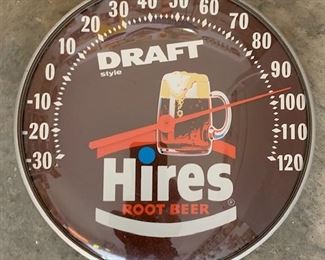 1970's Hires Root Beer Round Thermometer(12" Diameter)