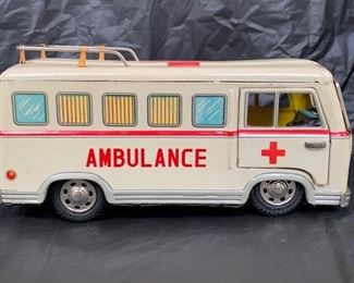 1950's Tin Litho Ambulance