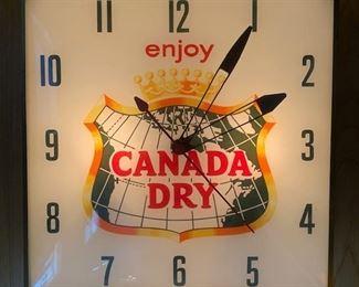 Enjoy Canada Dry Pam Advertising Clock