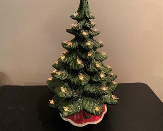 One of the Neatest Ceramic Trees I have seen with four different colored Lights