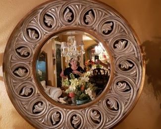 Beautiful baroque silver and gold mirror