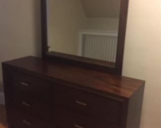 Six drawer dresser and mirror