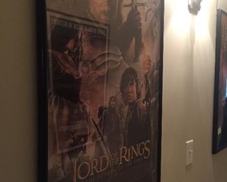 Lord of the Rings framed poster
