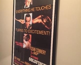 James Bond Gold Finger framed poster