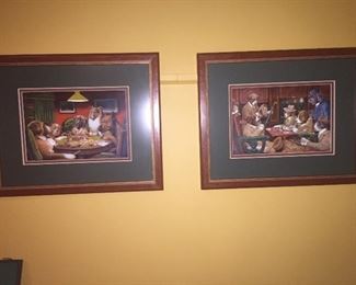 Framed Wells Cabin advertising art
