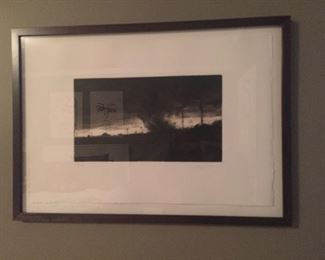 Black and white numbered artwork
