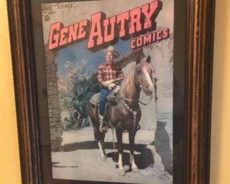 Framed Gene Autry comic