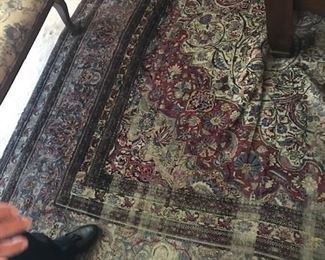 antique silk rug - one of many    