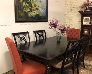 Dining table delight with eight chairs