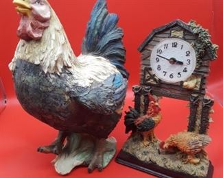 Rooster and hen decor