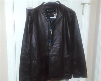 Weatherproof large leather coats men's.