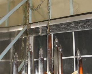 One Hanging Lamp Like this One with Several Pictures & Several Views, due to Reflection of Shiny Wallpaper & background Glass glare