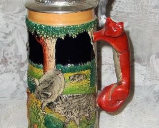 ORIGINAL GERZIT "FOX HANDLE BOAR HUNT" STEIN