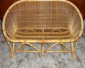 VINTAGE BAMBOO SETTEE