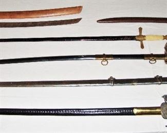 SWORD COLLECTION - 1860'S CIVIL WAR CAVALRY SABER SWORD, LATE 1800's KNIGHTS OF PYTHIAS CEREMONIAL SWORD, M.C. LILLEY & CO., KNIGHTS TEMPLAR SWORD, HENDERSON AMES CO. and MORE! (SEE NEXT 5 PHOTOS)