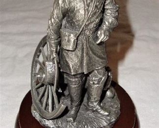 CHILMARK PEWTER SCULPTURE "JOHN BELL HOOD" WITH COA. LIMITED EDITION NUMBERED